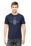 Navy Travel Addict Half Sleeve Tshirt