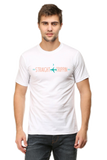 White Straight Tripping Round Neck Tshirt