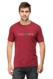 Maroon Straight Tripping Round Neck Tshirt