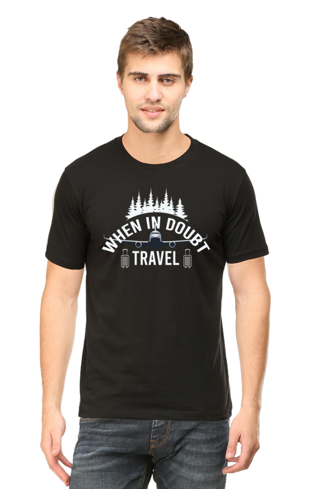 Travel in Doubt Round Neck Tshirt