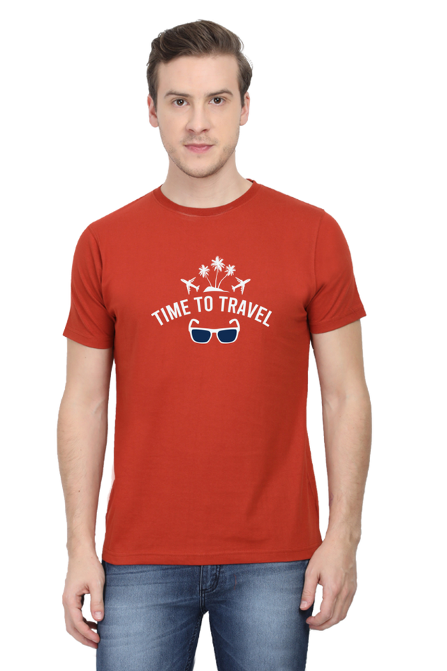 Time to Travel Round Neck Tshirt