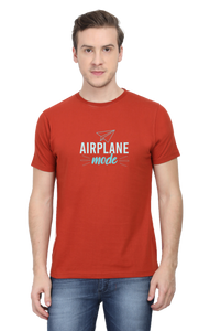 Maroon Airplane Mode Short Sleeve TShirt Blue