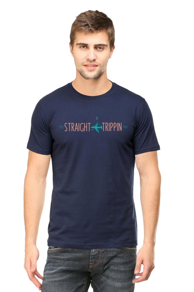 Straight Tripping Round Neck Tshirt