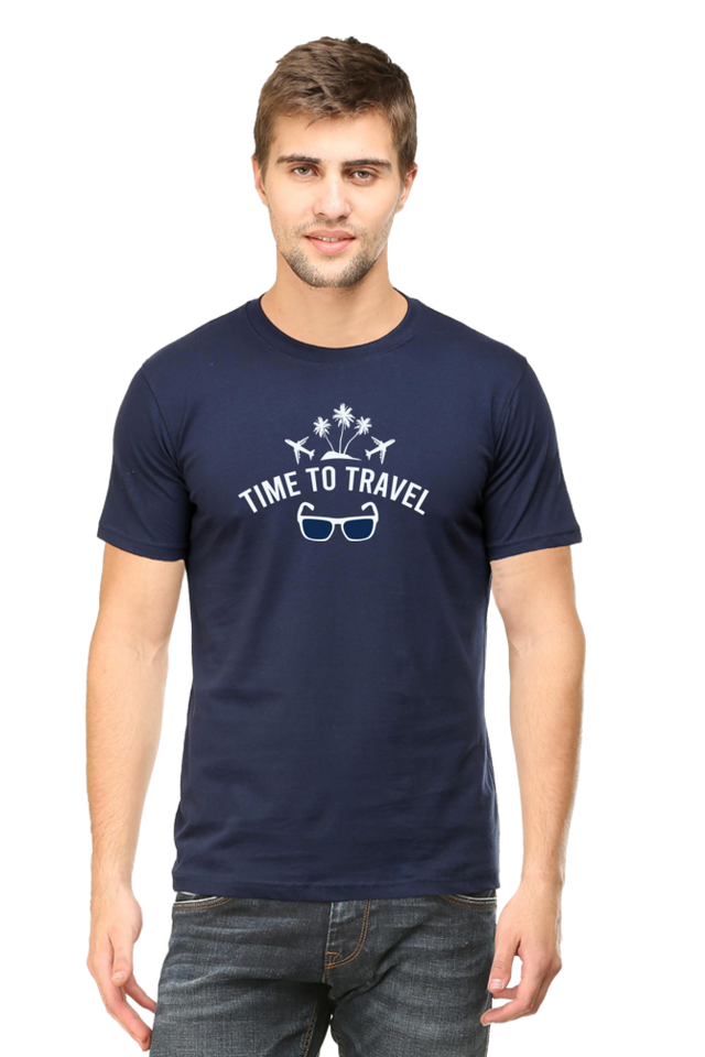 Time to Travel Round Neck Tshirt