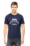 Maroon Travel in Doubt Round Neck Tshirt