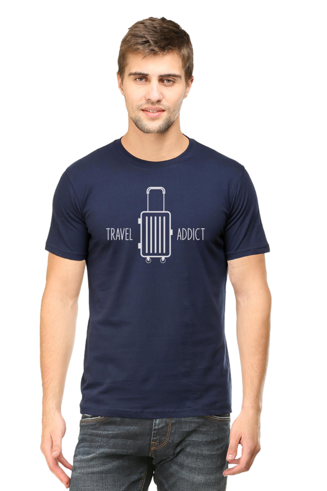 Travel Addict Half Sleeve Tshirt