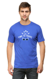 Blue Time to Travel Round Neck Tshirts