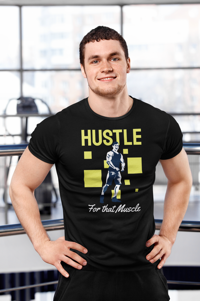 Green Hustle For Muscle Tshirt