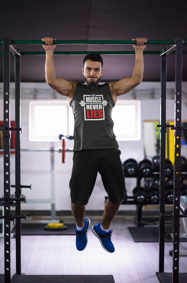 Blue Muscle Never Lies Gym Vest