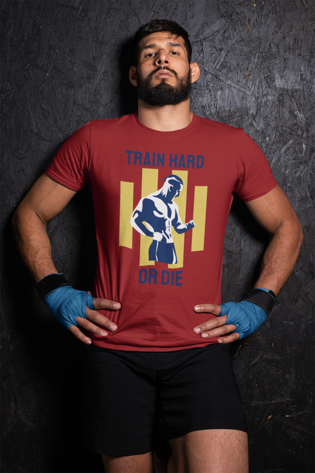 Maroon Train Hard Tshirt