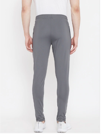 Men Slim Fit Grey Track Pants